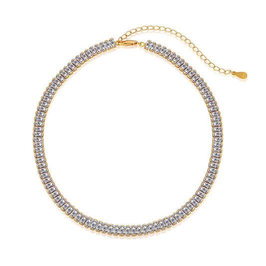 'Tiffany' ezüst choker nyaklánc arany bevonattal