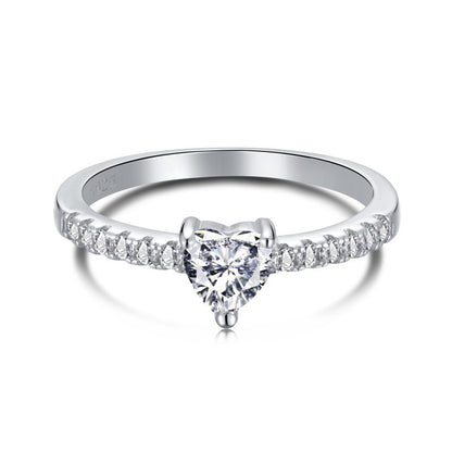 ’Darling’ ezüst gyűrű szív alakú cirkóniával