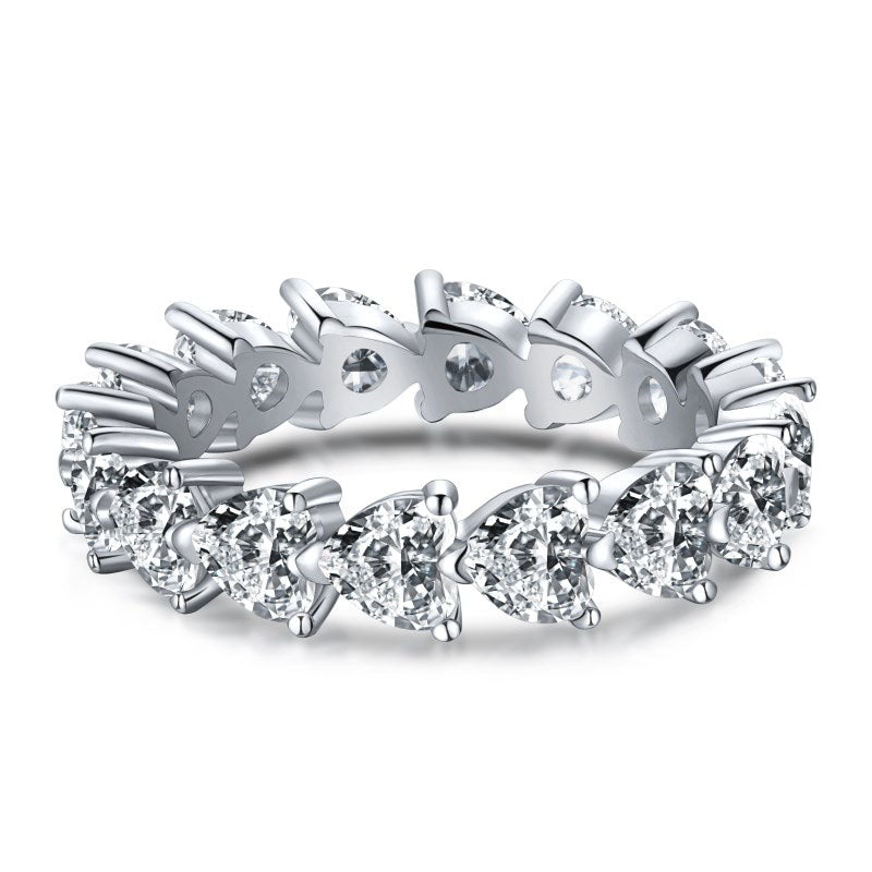 ’Lovely’ szív alakú cirkóniával kirakott ezüst gyűrű